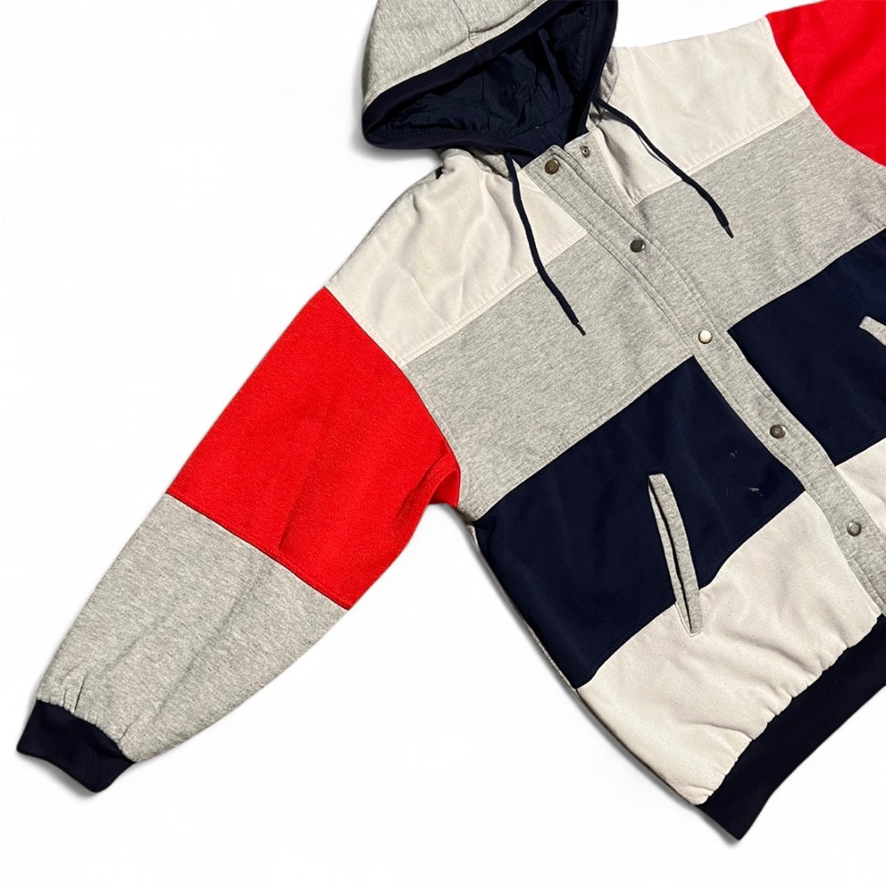 Basic Editions Reversible Jacket - Red, Blue, Gray - image 2